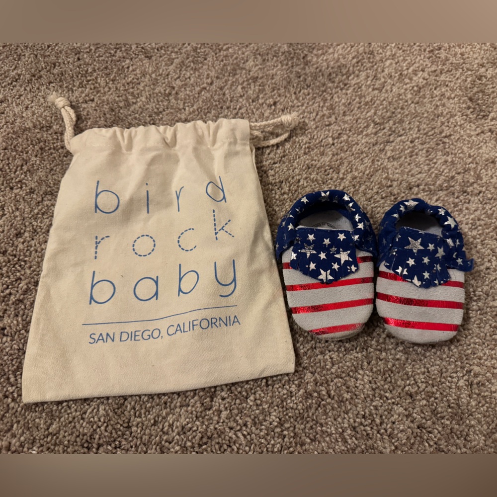 Bird Rock Baby Stars and Stripes Moccasins